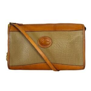 Vintage Dooney & Bourke All Weather Leather AWL Zipper Clutch Crossbody R20